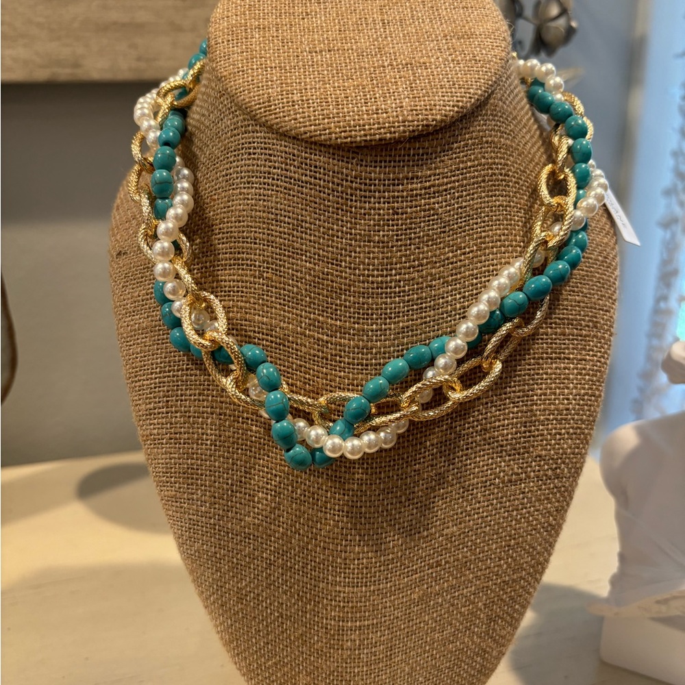 Park Lane Turquoise Caribbean 3 in 1 Necklace. NWT